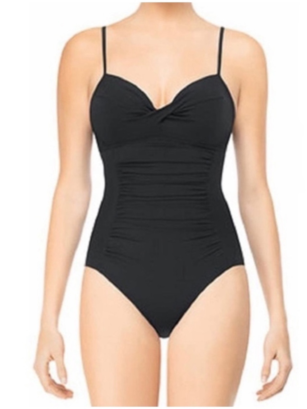 Assets By Sara Blakely Spanx Women’s Sz L Push up One Piece Swimsuit Ruched